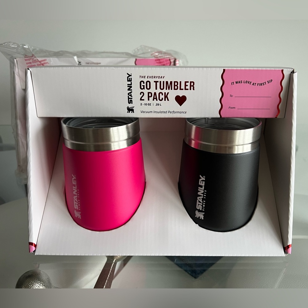 Stanley 2pk 10 oz Stainless Steel Everyday Go
Tumblers Cosmo Pink/Black